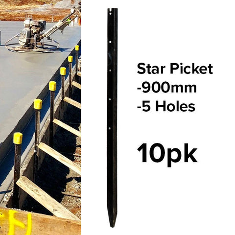 Star Pickets (Black) - 900mm - (10pk or Slings)