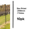 Star Pickets (Black) - 2100mm - (10pk or Slings)